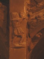 Carved stone figure on Sedilia