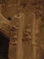 Carved stone figures on Sedilia